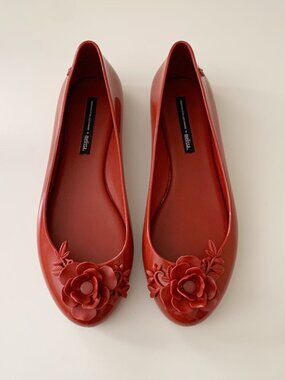 Melissa + Alexandre Herchcovitch Space Love Flower Ballet Flats • Women's 8